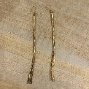 Gold fringe earrings